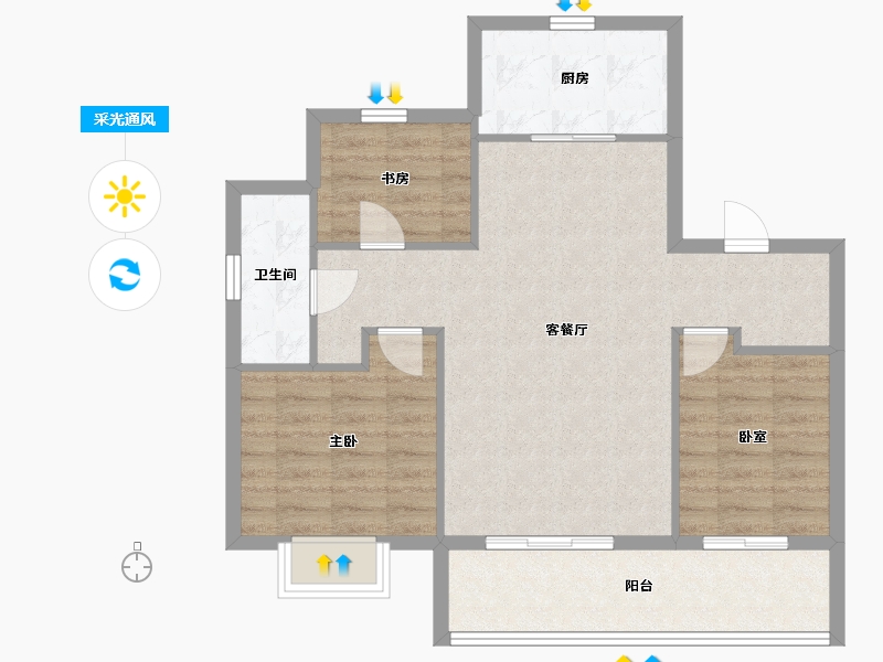 山东省-威海市-威高锦绣四海-79.20-户型库-采光通风