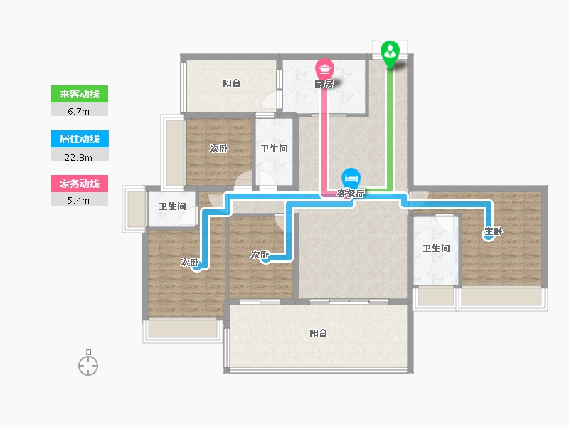 广东省-湛江市-广弘天誉澜湾-139.61-户型库-动静线