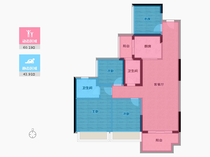 广东省-湛江市-荣基满芳庭-92.46-户型库-动静分区