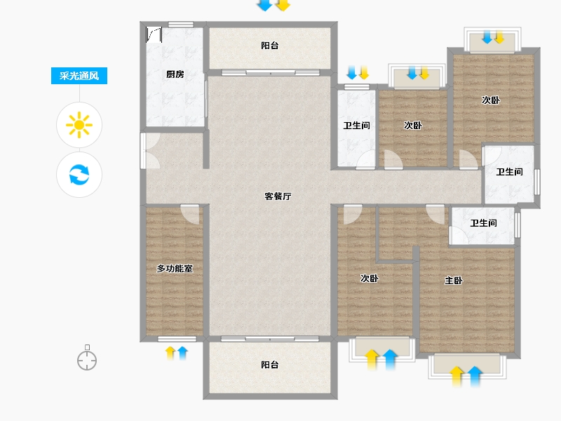 广东省-湛江市-盛和园-188.53-户型库-采光通风