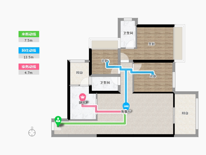 广东省-湛江市-公园一号-89.08-户型库-动静线