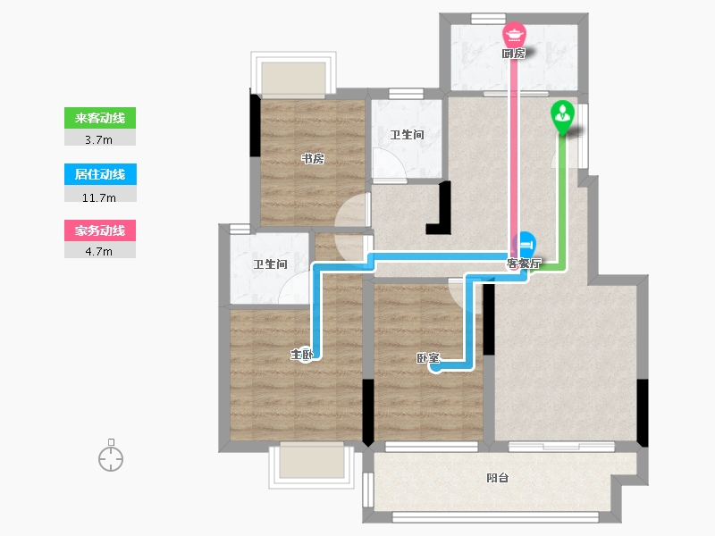 江西省-赣州市-七里春风-76.01-户型库-动静线