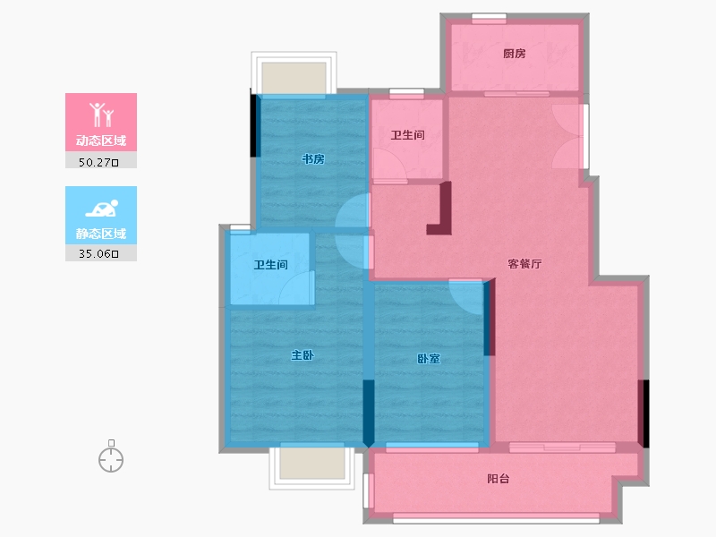 江西省-赣州市-七里春风-76.01-户型库-动静分区