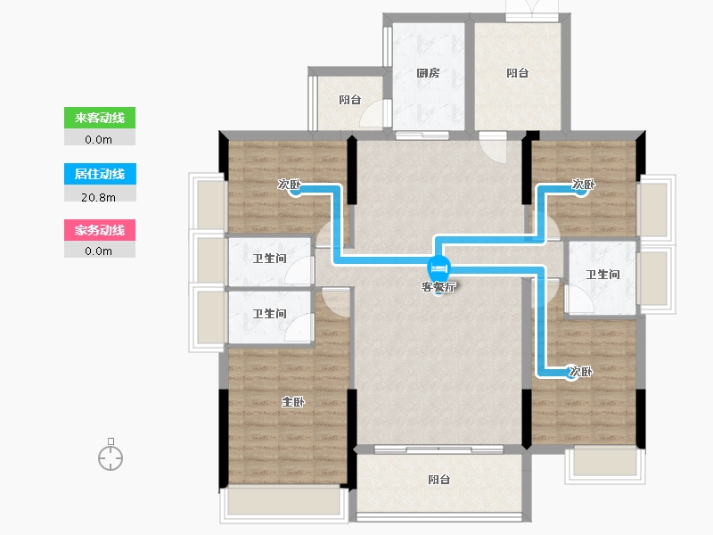 广东省-梅州市-锦绣江南-123.50-户型库-动静线