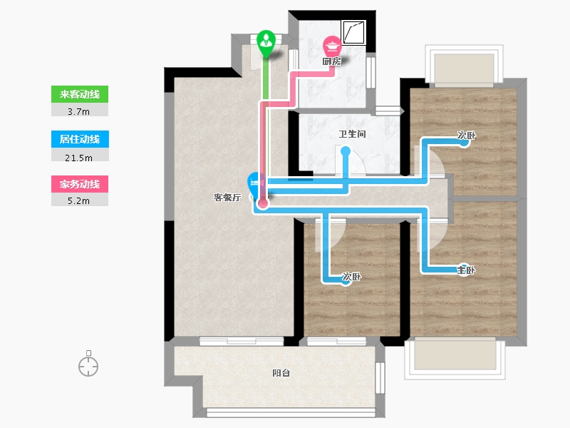 湖北省-荆州市-中建城发荆江之星-63.51-户型库-动静线