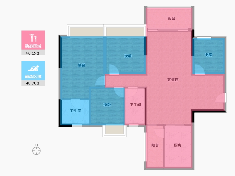 广东省-湛江市-中金时代广场-103.20-户型库-动静分区