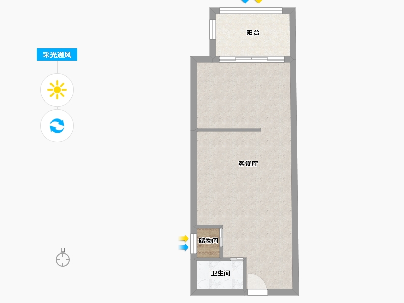 海南省-临高县-碧桂园金沙滩-41.95-户型库-采光通风