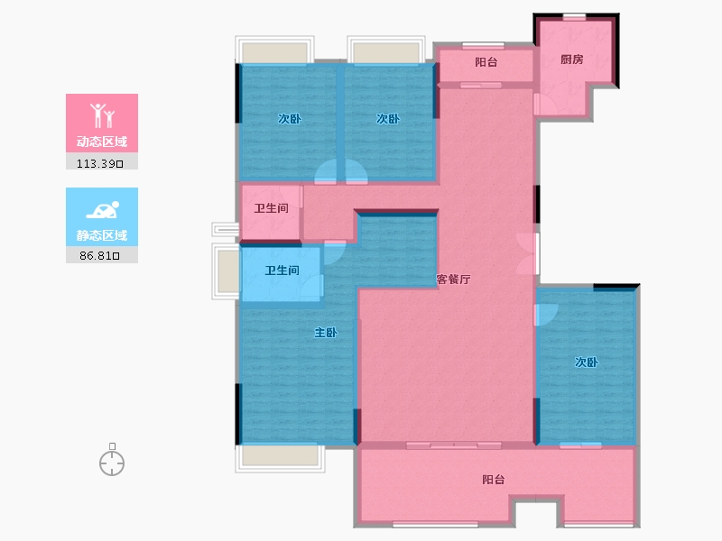 陕西省-汉中市-山河原著-181.26-户型库-动静分区