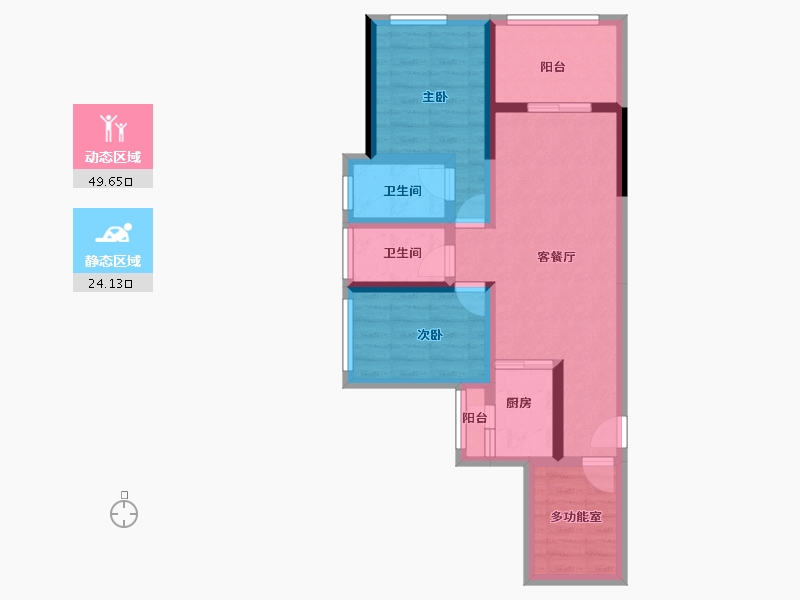 广东省-湛江市-达智华府-63.67-户型库-动静分区