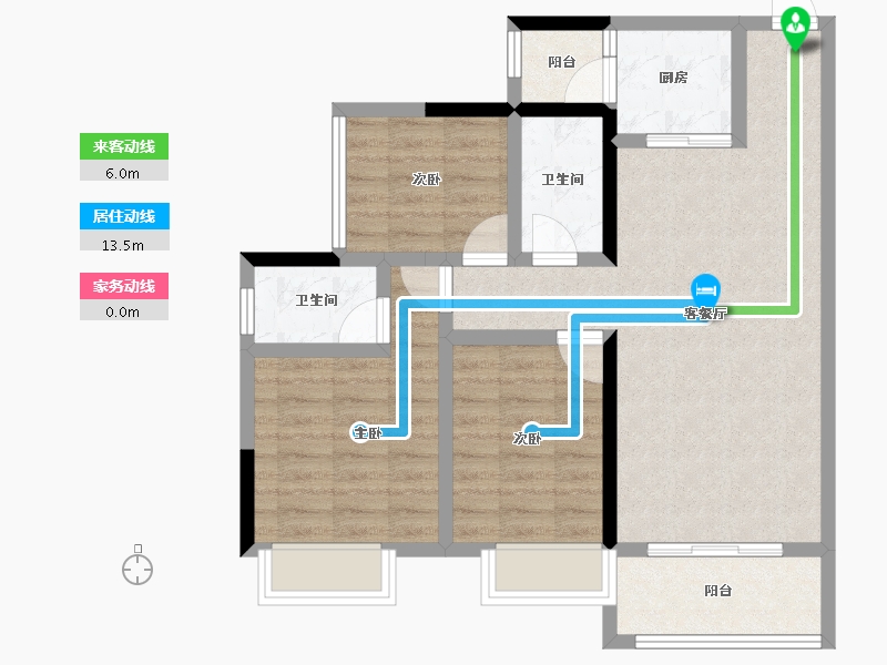 广东省-湛江市-凯悦华府-76.34-户型库-动静线