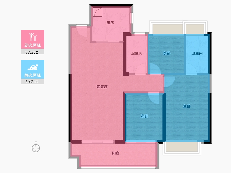 湖北省-荆州市-中建城发荆江之星-86.44-户型库-动静分区