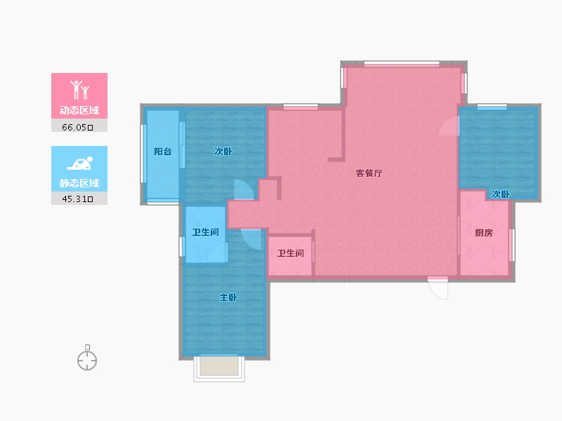 福建省-福州市-金辉 珑岳花园-110.00-户型库-动静分区