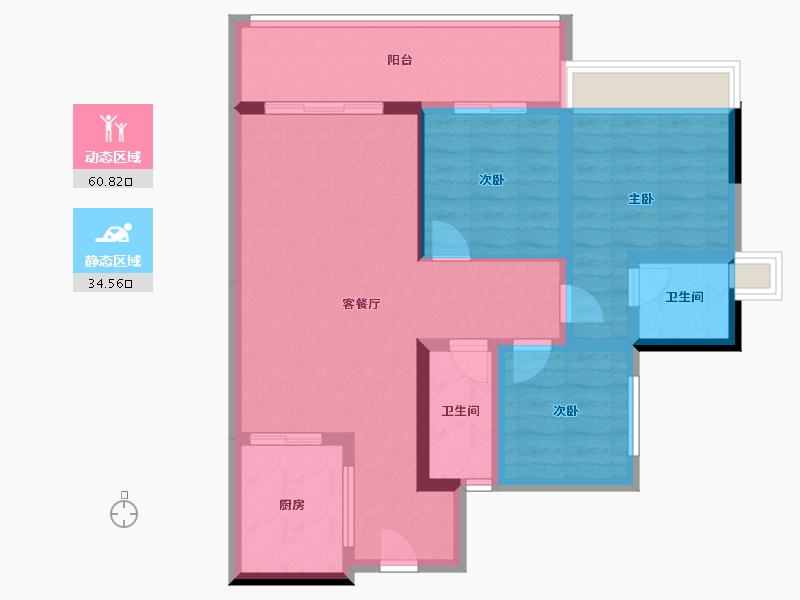 广东省-湛江市-中金时代广场-84.63-户型库-动静分区