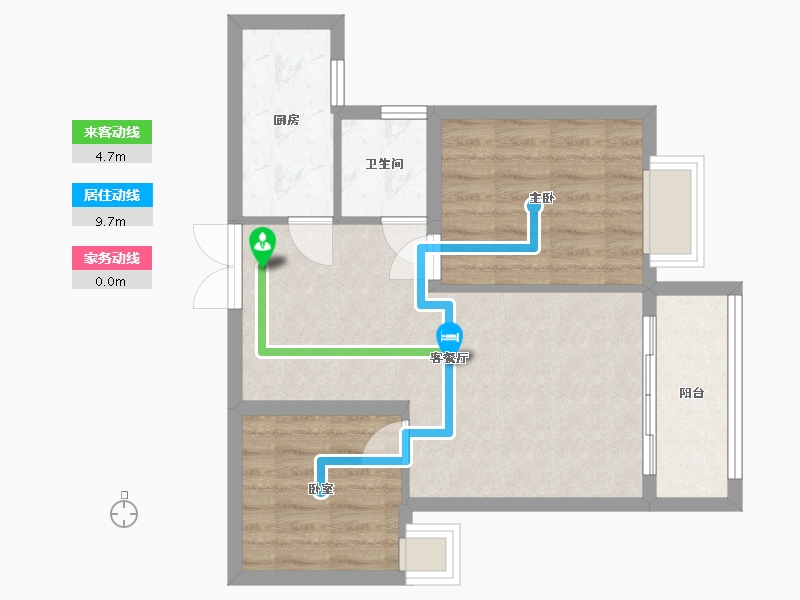 湖南省-株洲市-联谊·云庐-60.00-户型库-动静线