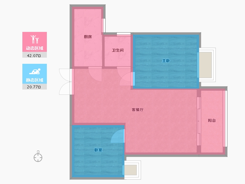 湖南省-株洲市-联谊·云庐-60.00-户型库-动静分区