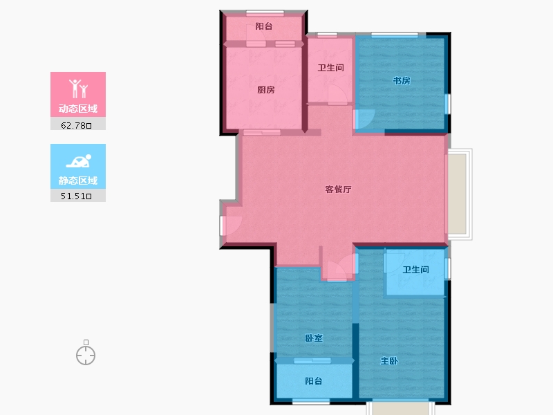 山东省-滨州市-儒苑上邦-102.00-户型库-动静分区