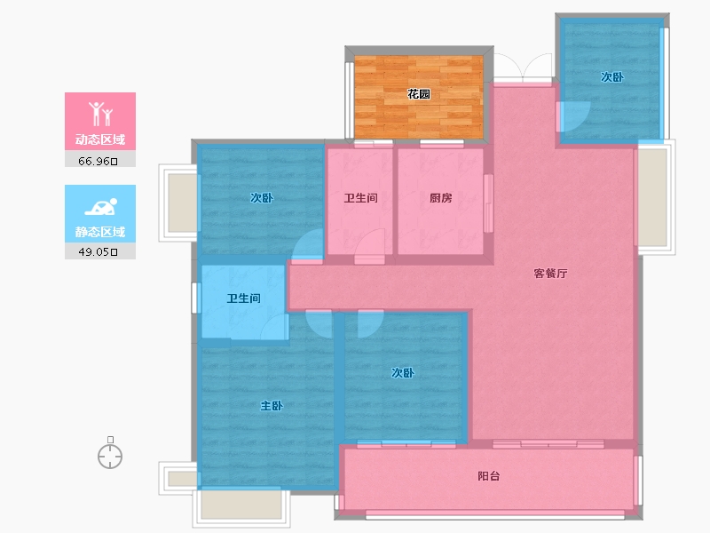 湖南省-衡阳市-飞翔华府-120.00-户型库-动静分区