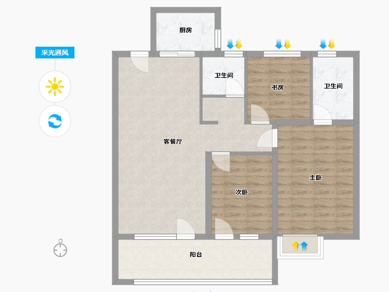 山东省-济宁市-龙城华府-0.00-户型库-采光通风