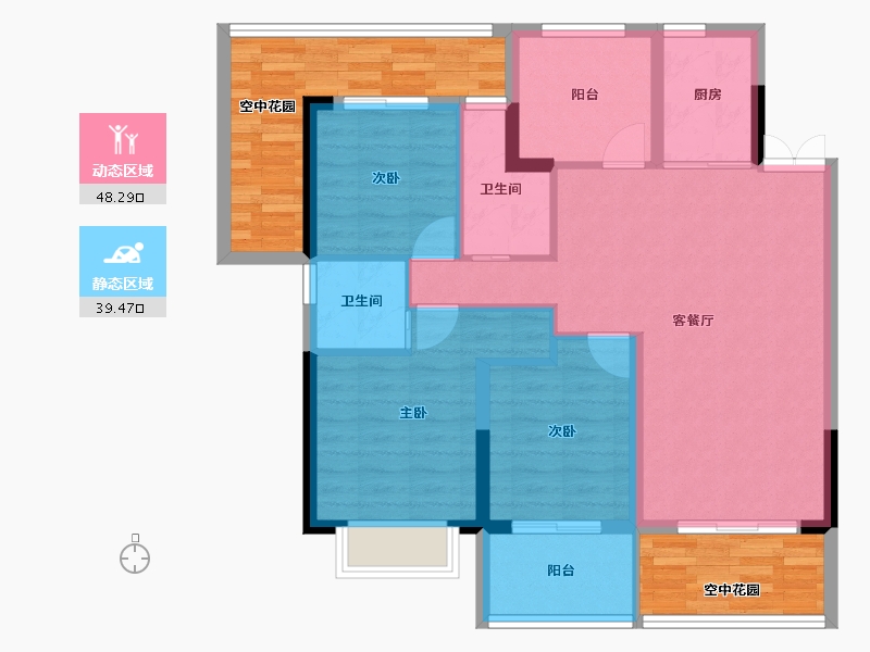 浙江省-丽水市-遂昌未来社区理想湾-94.55-户型库-动静分区