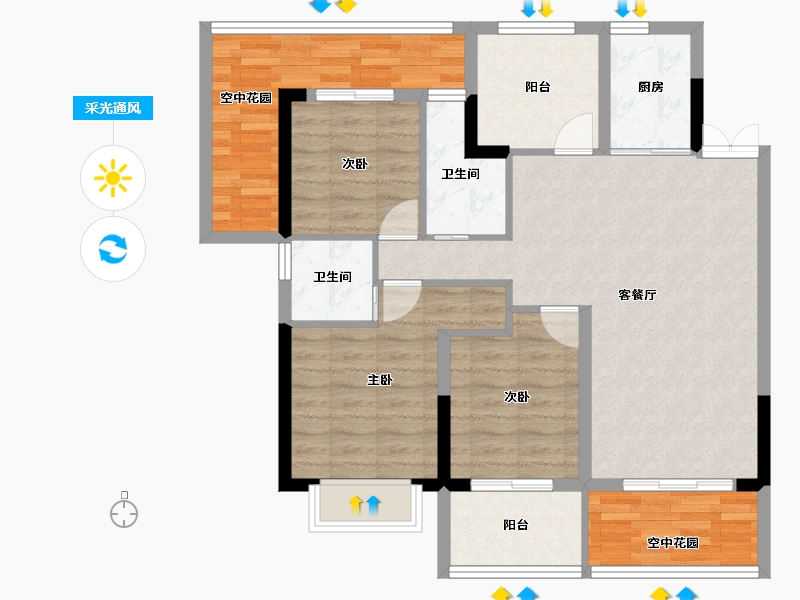 浙江省-丽水市-遂昌未来社区理想湾-94.55-户型库-采光通风