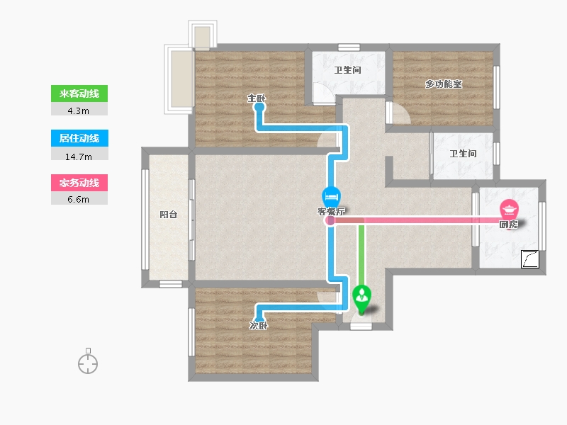 山东省-潍坊市-翰林苑-108.00-户型库-动静线