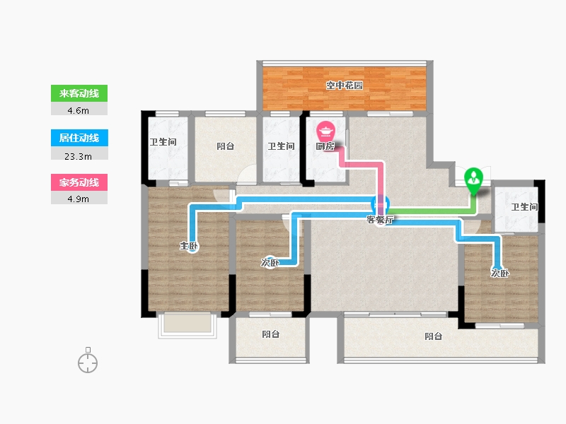 浙江省-丽水市-遂昌未来社区理想湾-133.67-户型库-动静线