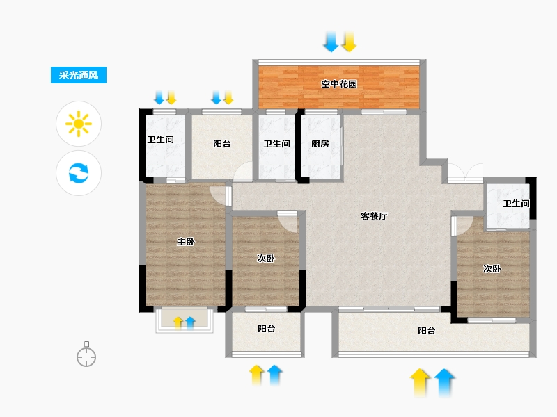 浙江省-丽水市-遂昌未来社区理想湾-133.67-户型库-采光通风