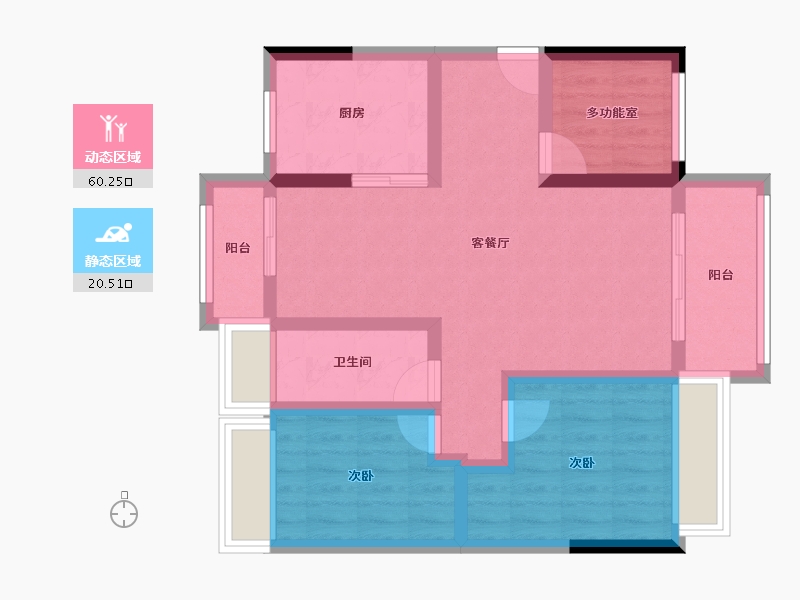 广东省-湛江市-中金时代广场-70.66-户型库-动静分区