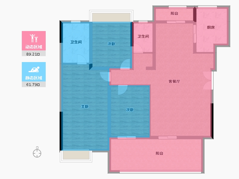 陕西省-汉中市-山河原著-137.03-户型库-动静分区