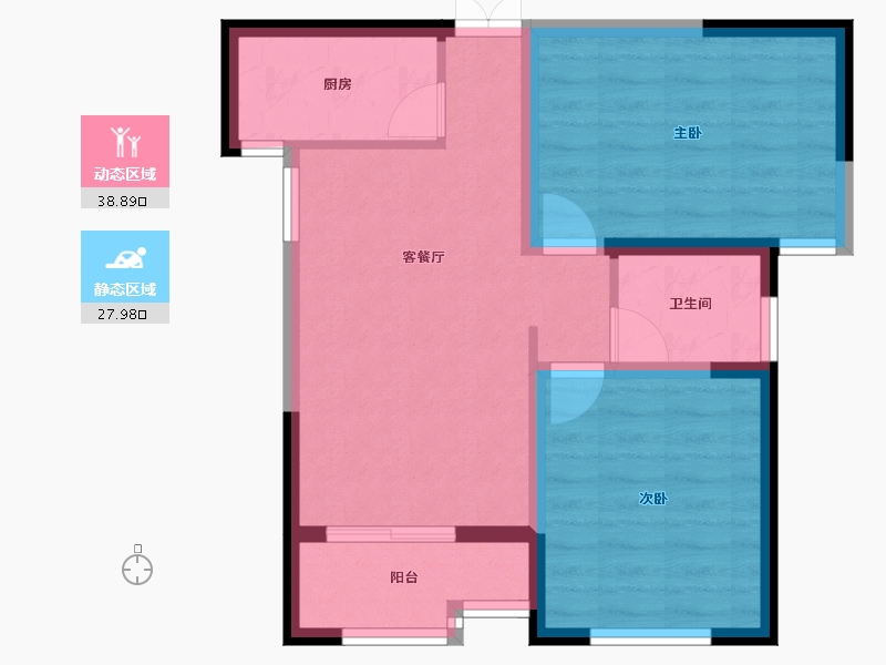 宁夏回族自治区-银川市-奥莱小镇春晓-59.21-户型库-动静分区