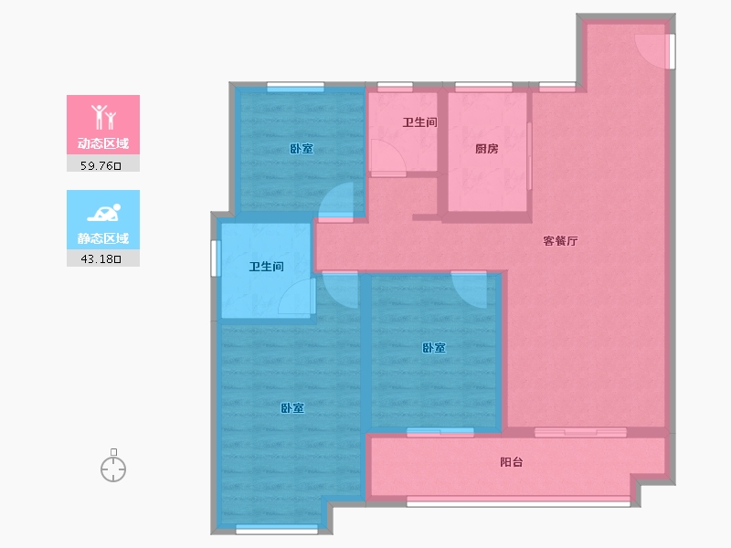 安徽省-蚌埠市-三巽·风华和悦-92.00-户型库-动静分区