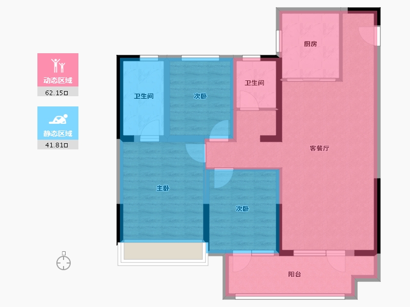 山东省-淄博市-旭辉银盛泰星河城-92.24-户型库-动静分区