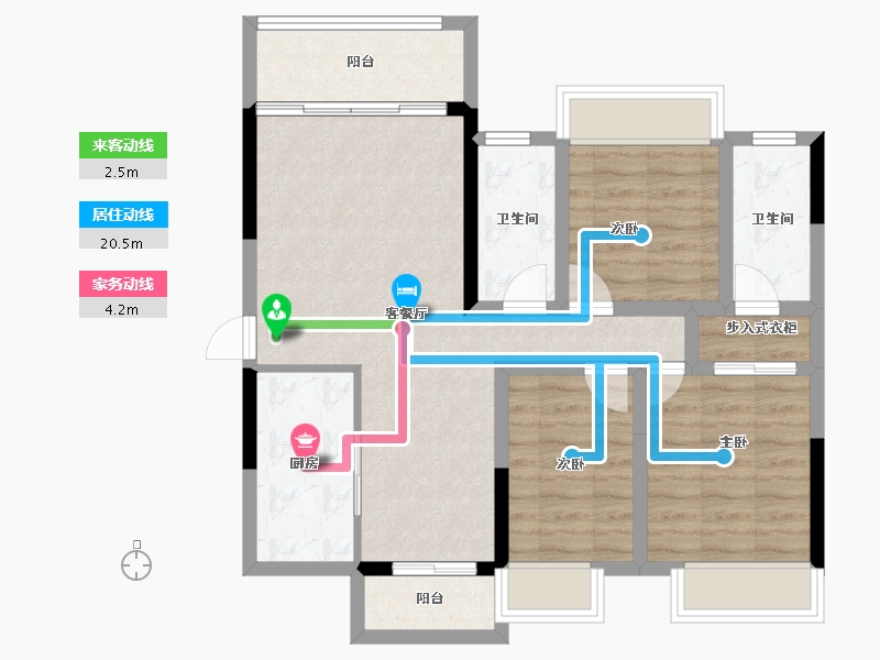 广东省-湛江市-凯悦华府-80.07-户型库-动静线