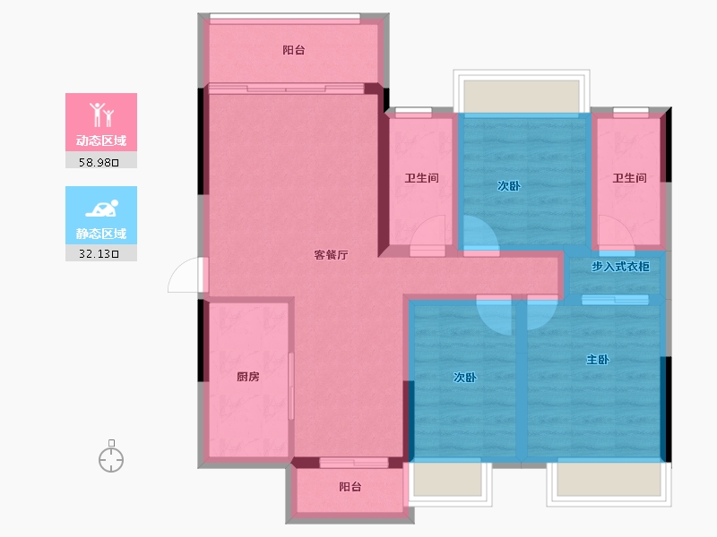 广东省-湛江市-凯悦华府-80.07-户型库-动静分区