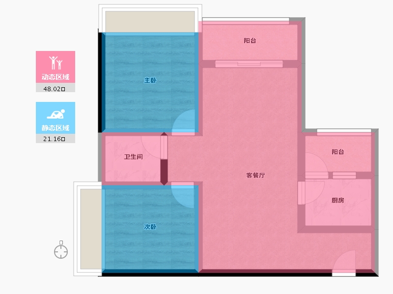 广东省-湛江市-中金时代广场-60.61-户型库-动静分区