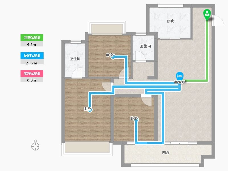 安徽省-蚌埠市-中南·观淮府-101.60-户型库-动静线