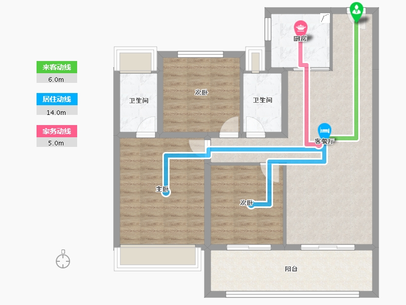 湖北省-黄冈市-红安碧桂园-92.81-户型库-动静线