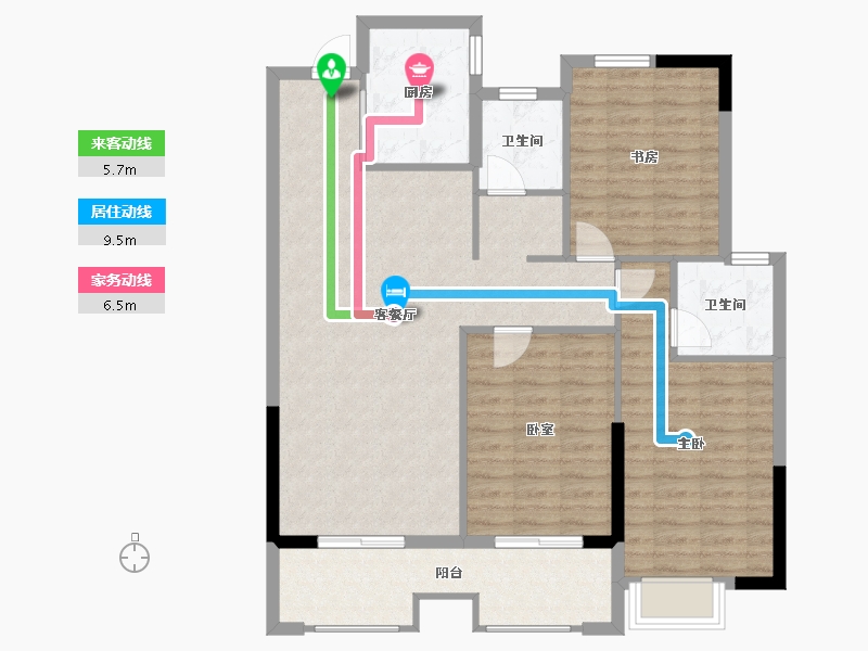 安徽省-蚌埠市-融昊外滩-104.00-户型库-动静线