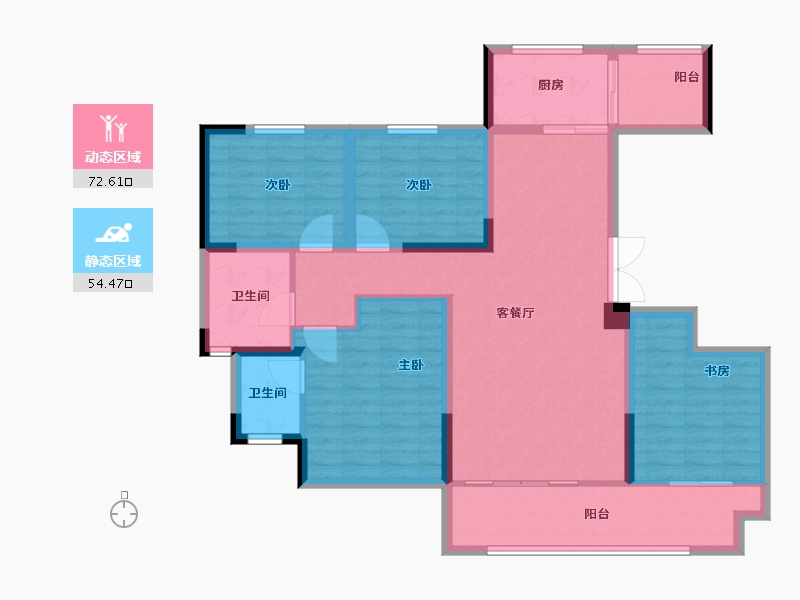 陕西省-汉中市-漢江首府-113.72-户型库-动静分区