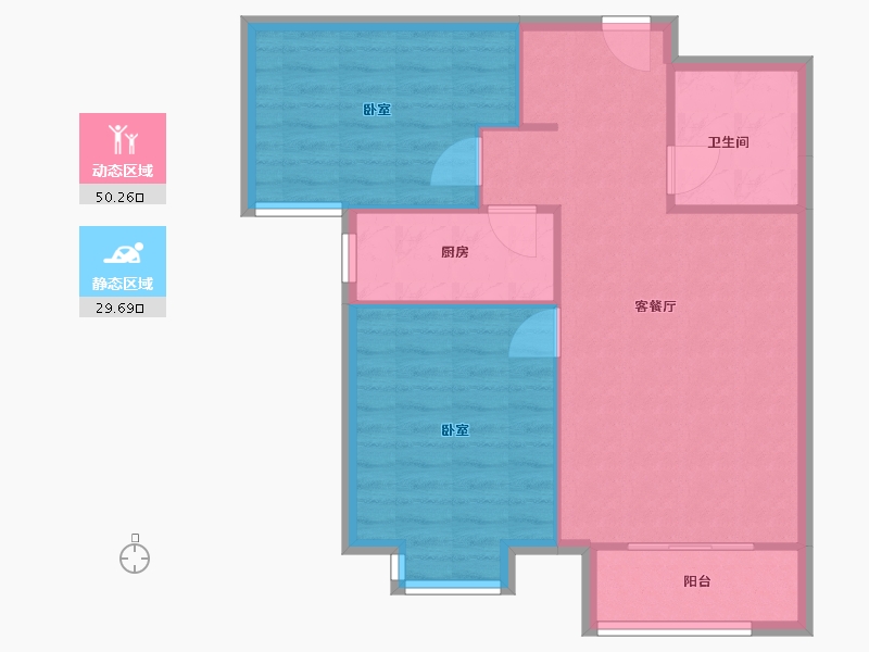 河北省-石家庄市-卓达明郡-73.00-户型库-动静分区