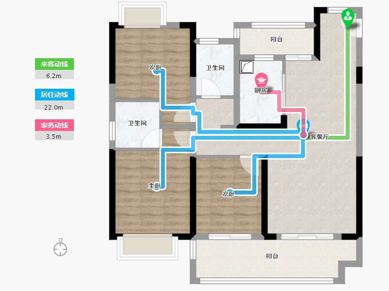 湖北省-荆州市-中建城发荆江之星-88.20-户型库-动静线