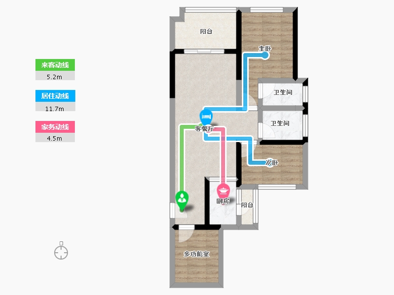 广东省-湛江市-达智华府-64.81-户型库-动静线