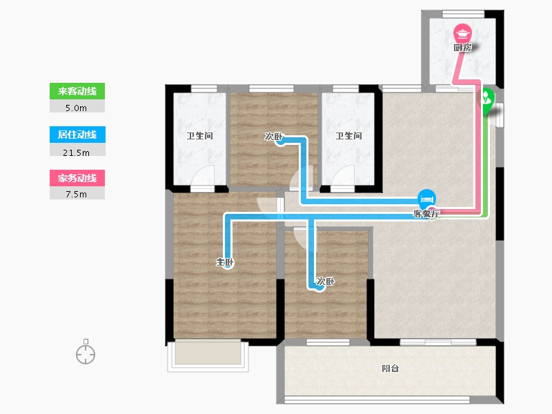 湖北省-黄冈市-天盟·未来城-98.40-户型库-动静线