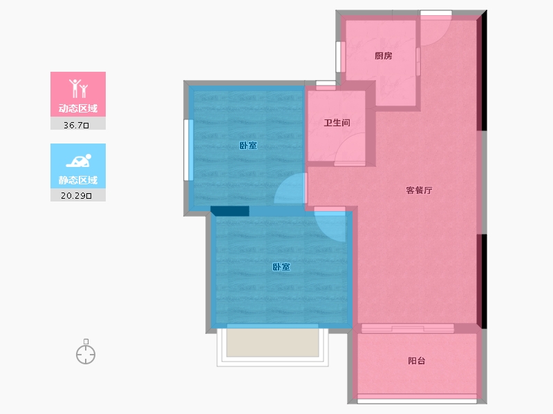 海南省-临高县-碧桂园金沙滩-50.30-户型库-动静分区