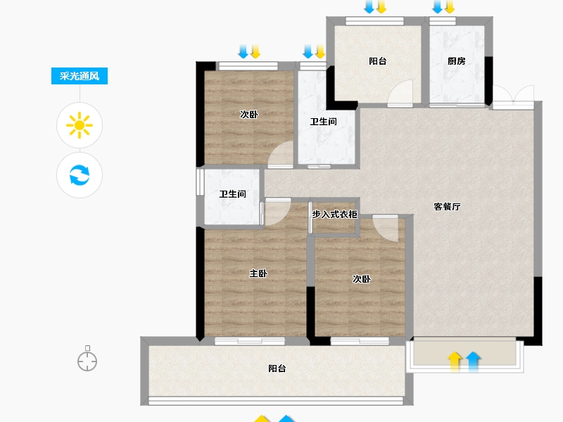 浙江省-丽水市-遂昌未来社区理想湾-94.56-户型库-采光通风