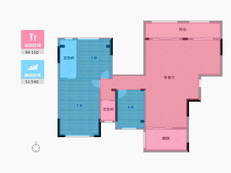 河南省-南阳市-拓丰美泉尊府-124.14-户型库-动静分区