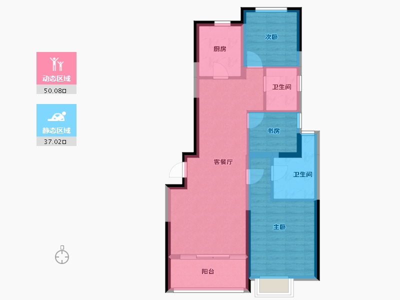 河北省-秦皇岛市-秦皇岛万达广场-77.78-户型库-动静分区