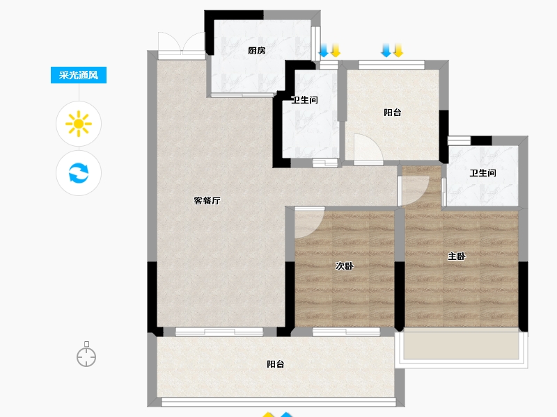 浙江省-丽水市-遂昌未来社区理想湾-71.28-户型库-采光通风