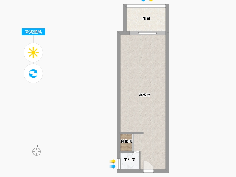 海南省-临高县-碧桂园金沙滩-41.00-户型库-采光通风