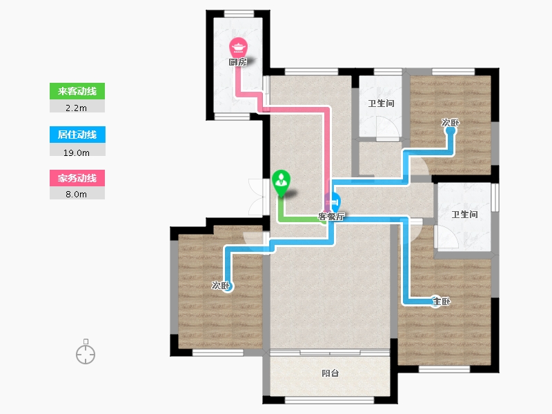 宁夏回族自治区-银川市-正基如意府-90.41-户型库-动静线